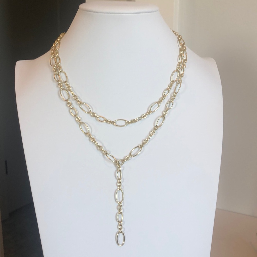 Faux gold layering necklace